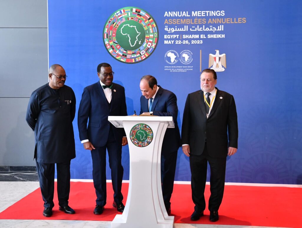 الرئيس السيسي يفتتح الاجتماعات السنوية لبنك التنمية الأفريقي