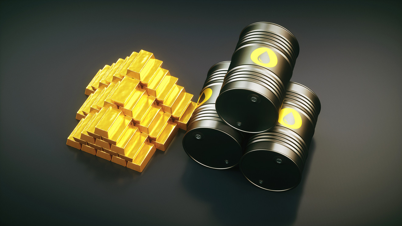 انخفاض أسعار الذهب عالميا بنسبة 3.26% وتراجع النفط