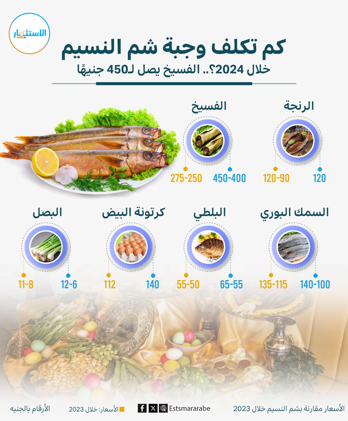 إنفوجرافيك|| كم تكلف وجبة شم النسيم للأسرة المصرية؟